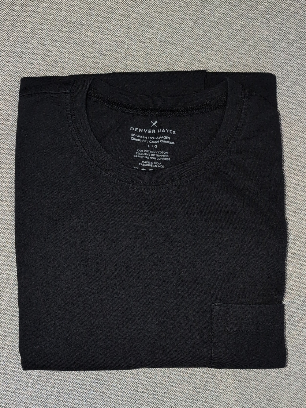 Denver Hayes 50 Wash Classic Fit Crewneck Tee